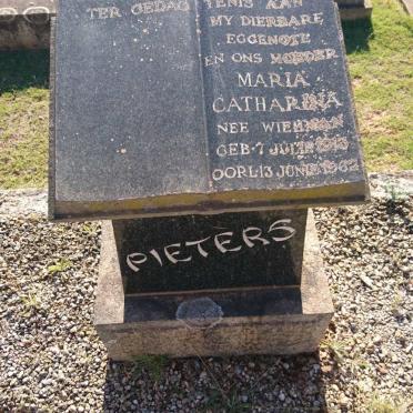 PIETERS Maria Catharina nee WIEHMAN 1913-1962