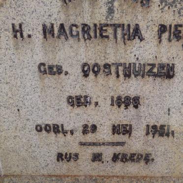 PIENAAR M.H. Magrietha nee OOSTHUIZEN 1886-1951