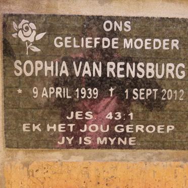 RENSBURG Sophia, van 1939-2012