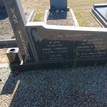 RENSBURG Daniël Cornelius, van 1910-1992 &amp; Helena S.M. 1915-1982