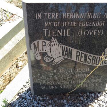 RENSBURG M.P., van 1920-1990