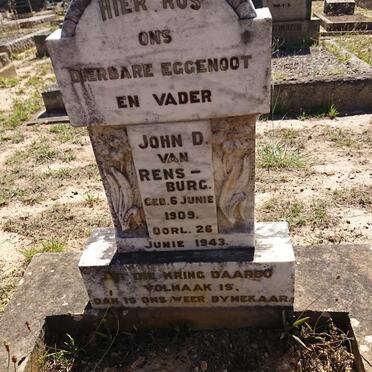 RENSBURG John D., van 1909-1943