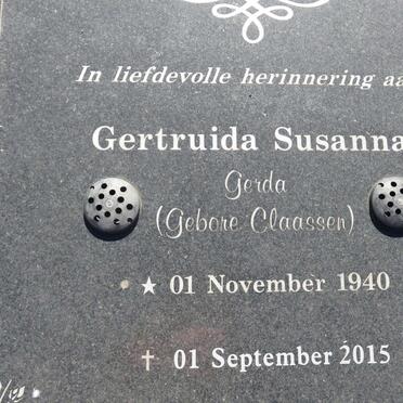 RENSBURG Johan Wilhelm Albertus, Janse van 1935-2010 &amp; Gertruida Susanna CLAASSEN 1940-2015