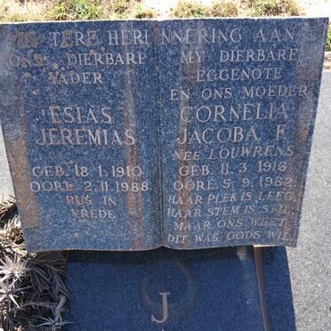 RENSBURG Jesias Jeremias, Janse van 1910-1988 &amp; Cornelia Jacoba F. LOUWRENS 1916-1962
