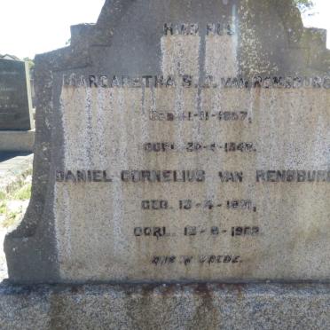 RENSBURG Daniel Cornelius, van 1871-1962 &amp; Margaretha S.J. 1867-1948 