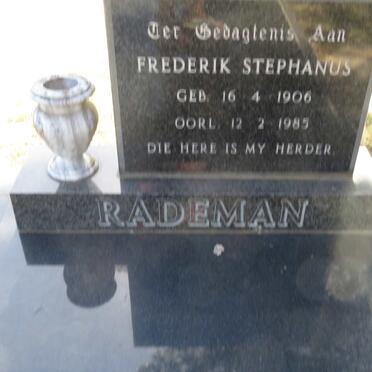 RADEMAN Frederik Stephanus 1906-1985