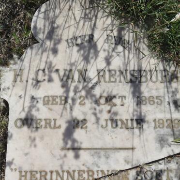 RENSBURG H.C., van 1865-1929