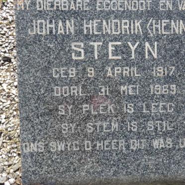 STEYN Johan Hendrik 1917-1969