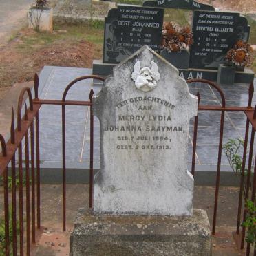 SAAYMAN Mercy Lydia Johanna 1864-1913