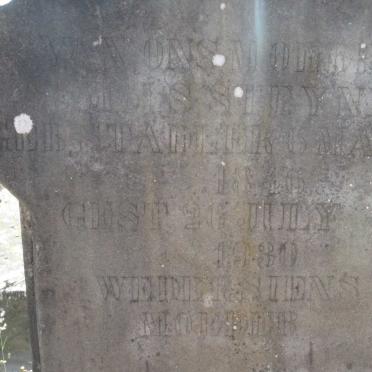 STEYN M.J.S. nee STADLER 1846-1930