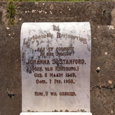 STANFORD Johanna S. nee VAN RENSBURG 1869-1908