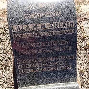 SIECKER Lilla H.M. nee E.M.M.S. TESSENAAR 1897-1941