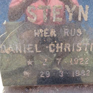 STEYN Daniel Christiaan 1922-1982