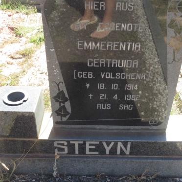 STEYN Emmerentia Gertruida nee VOLSCHENK 1914-1982
