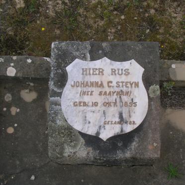 STEYN Johanna C. nee SAAYMAN 1855-