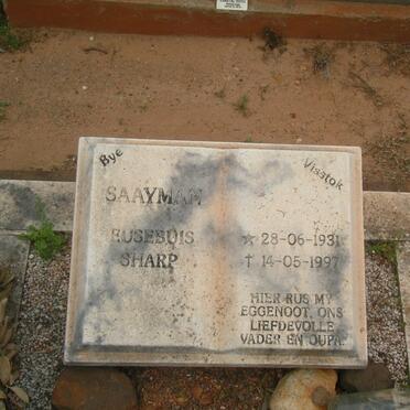 SAAYMAN Eusebius Sharp 1931-1997 &amp; Susanna P.M. 1943-2013