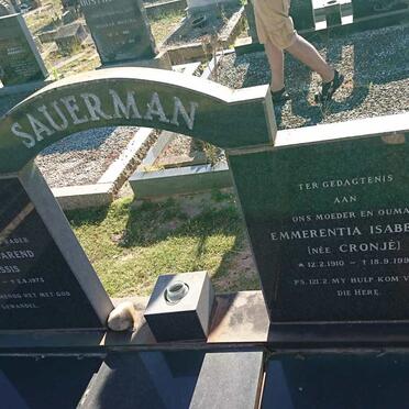 SAUERMAN Hermanus Barend du Plessis 1892-1973 &amp; Emmerentia Isabella CRONJE 1910-1995