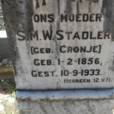 STADLER S.M.W. nee CRONJE 1856-1933