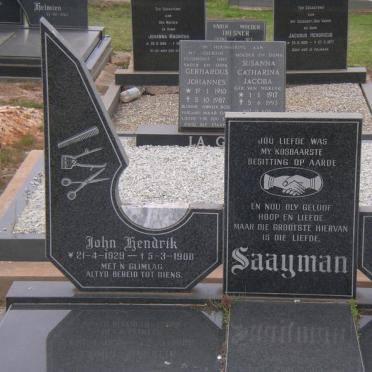 SAAYMAN John Hendrik 1929-1988