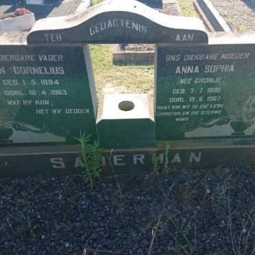 SAUERMAN Jan Cornelius 1884-1963 &amp; Anna Sophia CRONJE 1881-1967