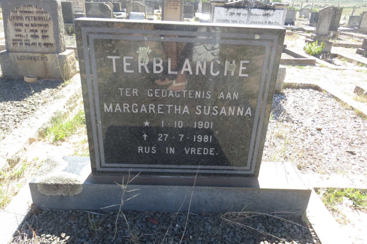 TERBLANCHE Margaretha Susanna 1901-1981