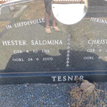 TESNER Christiaan 1910-1984 &amp; Hester Salomina 1912-2002
