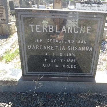 TERBLANCHE Margaretha Susanna 1901-1981