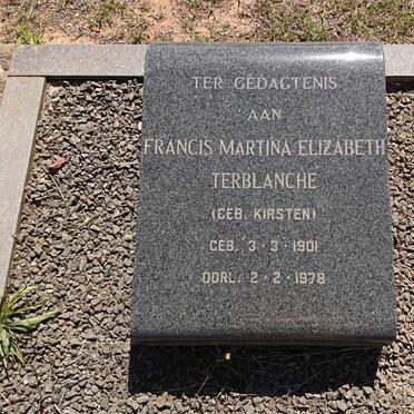 TERBLANCHE Richard Nortje 1895-1967 &amp; Francis Martina Elizabeth KIRSTEN 1901-1978