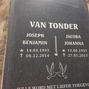 TONDER Joseph Benjamin, van 1933-2014 &amp; Jacoba Johanna 1935-2015