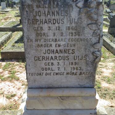 UIJS Johannes Gerhardus 1860-1936 :: UIJS Johannes Gerhardus 1891-1963