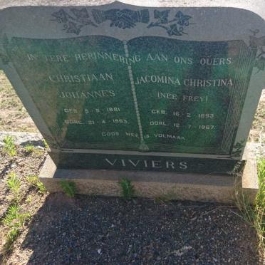 VIVIERS Christiaan Johannes 1881-1963 &amp; Jacomina Christina FREY 1893-1967