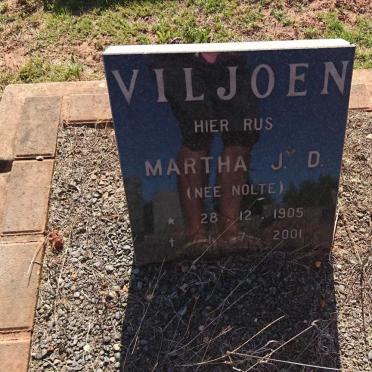 VILJOEN Martha J.D. nee NOLTE 1905-2001