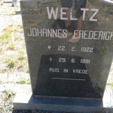 WELTZ Johannes Frederick 1922-1981