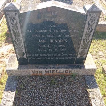 WIELLICH Jan Hendrik, von 1923-1962