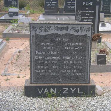 ZYL Jan Hendrik Erens 1894-1967 &amp; Magrietha Maria Rozina SAAYMAN 1898-1993