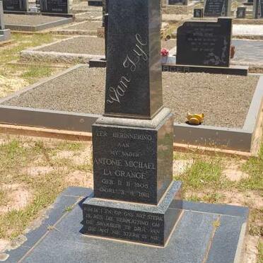 ZYL Antonie Michael La Grange, van 1905-1961