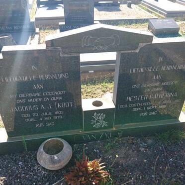 ZYL Jacobus A.J., van 1903-1979 &amp; Hester Catherina OOSTHUIZEN 1912-1986