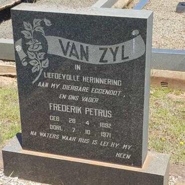 ZYL Frederik Petrus, van 1892-1971