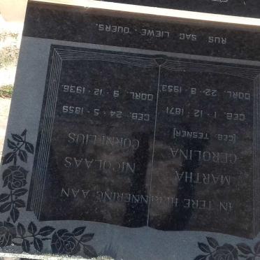 ? Nicolaas Cornelius 1859-1936 &amp; Martha Cerolina  nee TESNER 1871-1953