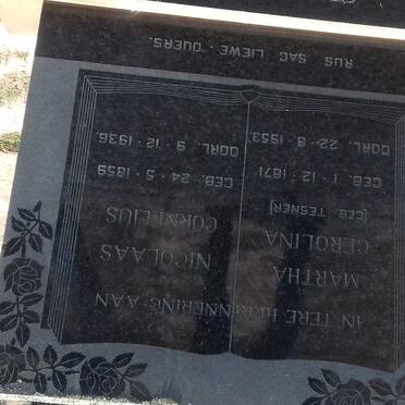 ? Nicolaas Cornelius 1859-1936 &amp; Martha Cerolina  nee TESNER 1871-1953