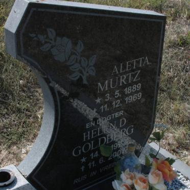 MURTZ Aletta 1889-1969 :: GOLDBERG Helen D. 192?-200?