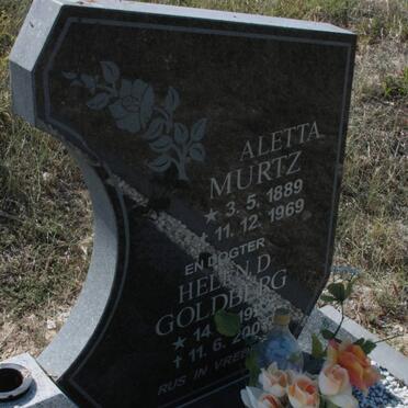MURTZ Aletta 1889-1969 :: GOLDBERG Helen D. 192?-200?