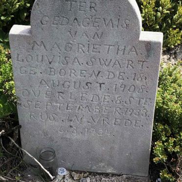 SWART Magrietha Louvisa 1908-1933
