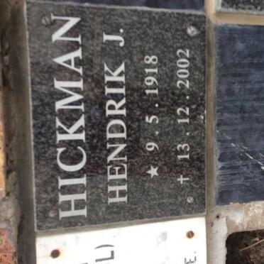 HICKMAN Hendrik J. 1918-2002