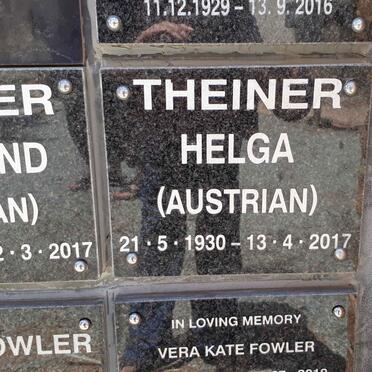 THEINER Helga 1930-2017 :: FOWLER Vera Kate