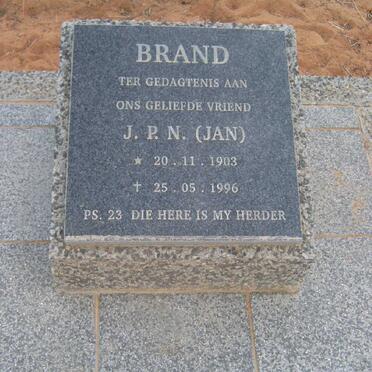 BRAND J.P.N. 1903-1996