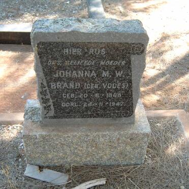 BRAND Johanna M.W. nee VOGES 1868-1947