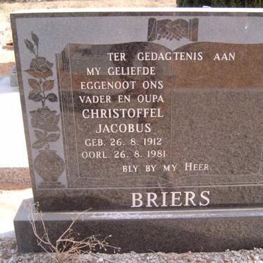 BRIERS Christoffel Jacobus 1912-1981