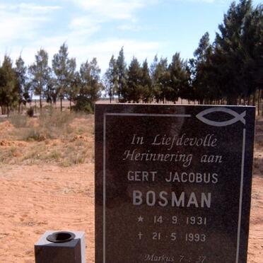 BOSMAN Gert Jacobus 1931-1993