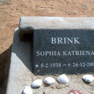 BRINK Sophia Katriena 1938-2001
